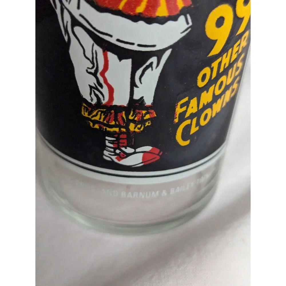 1975 Ringling bros and Barnum & Bailey circus Pepsi drinking glass‎ Felix Clown